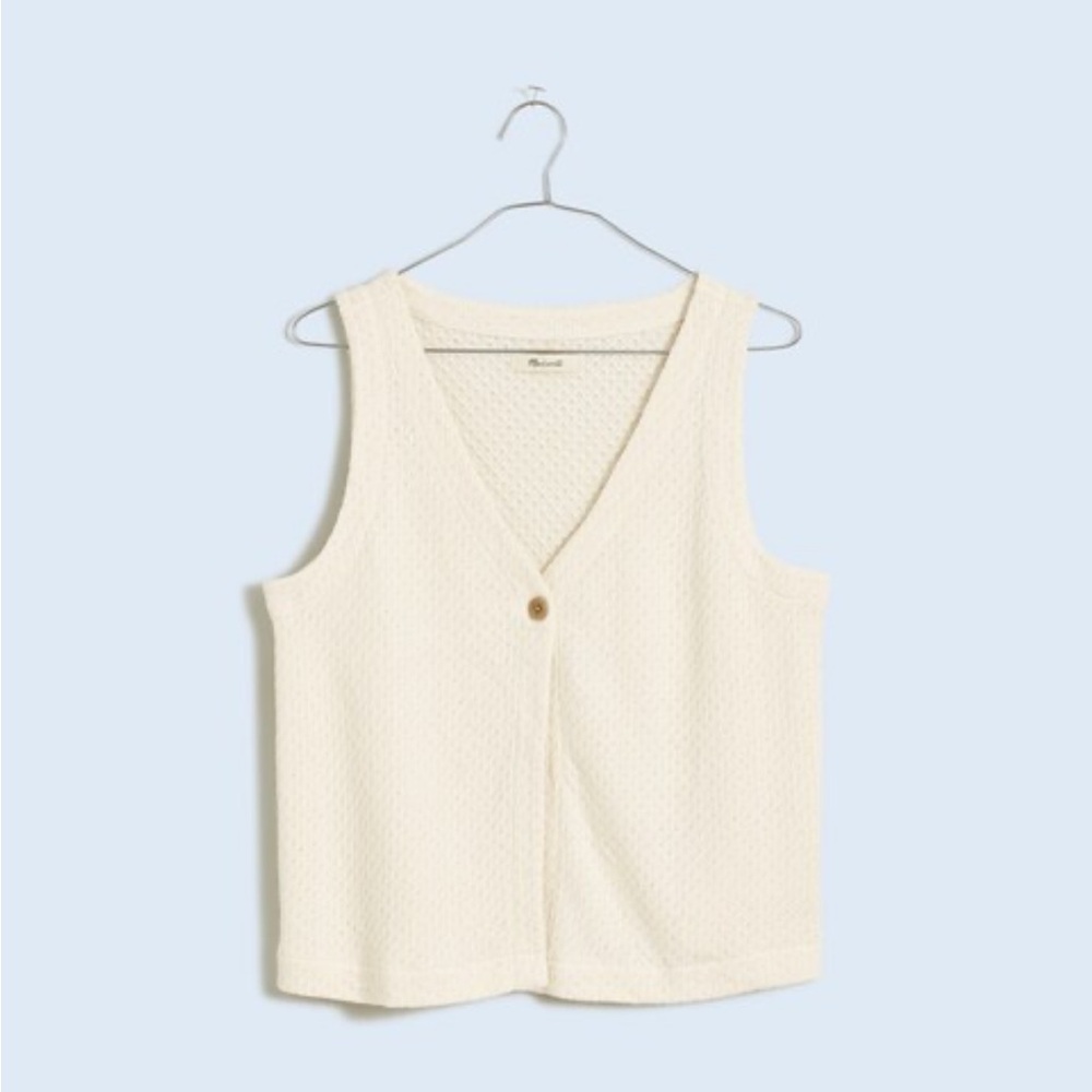 NWT Madewell Pointelle Single-Button Vest XXS